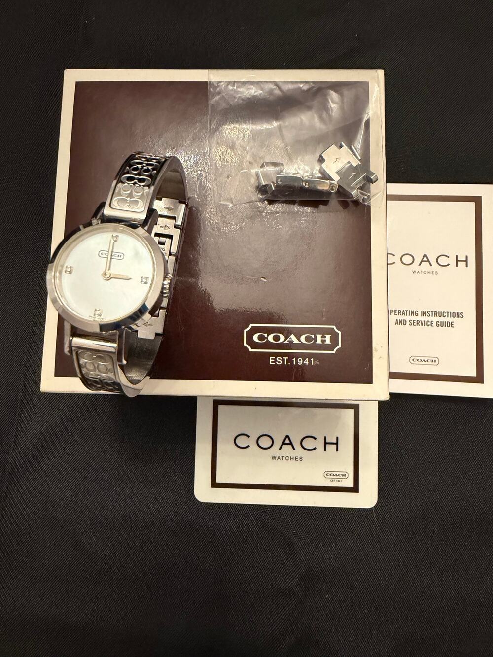 Coach Studio Signature Bangle Watch (Model 0277)Dainty 2010 New Battery 6.5-8”